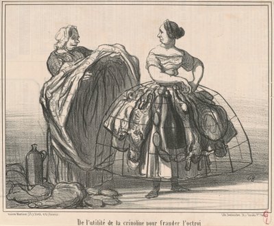 Om nytten av krinoline for å svindle tilskuddet av Honoré Daumier