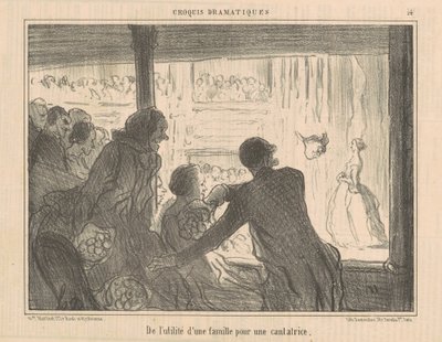 Om nytten av en familie for en sanger av Honoré Daumier