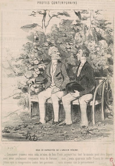 To tidligere kapasiteter til det gamle regimet av Honoré Daumier