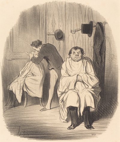 Djevelen!... det ser ut til at høvelen ikke er særlig god... av Honoré Daumier