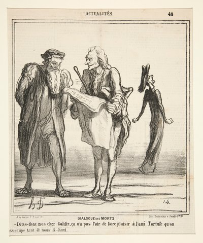 Dialog om de døde - Si det min kjære Galilea av Honoré Daumier