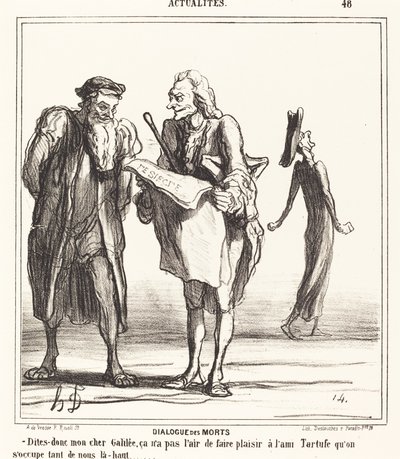 Dialog mellom de døde av Honoré Daumier