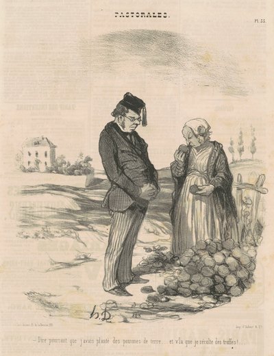 Men å si at jeg hadde satt poteter... av Honoré Daumier
