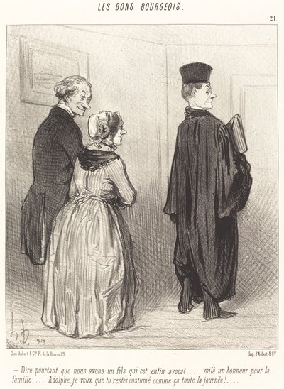Å si... at vi har en sønn som er... en advokat... av Honoré Daumier