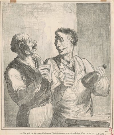 Å si at det er folk som drikker absint... av Honoré Daumier