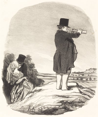 Si min kone... Jeg ser ingenting! av Honoré Daumier