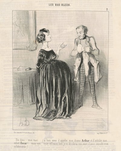 Si det ... mannen min ... jeg vil virkelig kalle dramaet mitt ... av Honoré Daumier