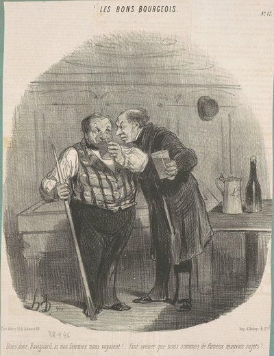 Fortell meg, Ravignard, om våre kvinner så oss! ... av Honoré Daumier