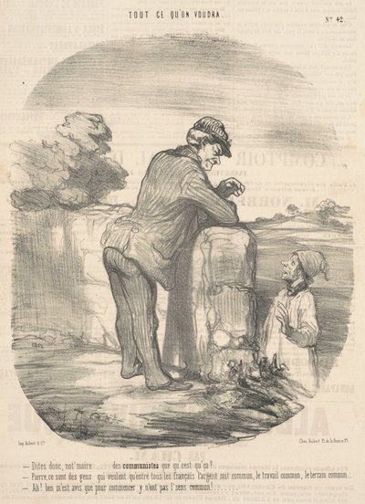 Si meg, ikke ordføreren... Kommunister, hva er det? av Honoré Daumier