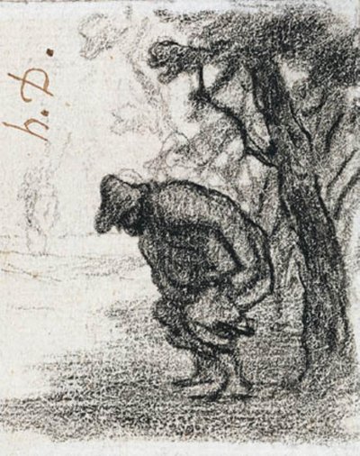 Don Quixote og Sancho Panza bak et tre av Honoré Daumier