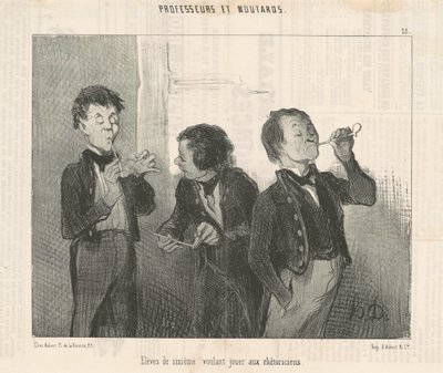 Sjetteklassinger som vil leke retorikere av Honoré Daumier