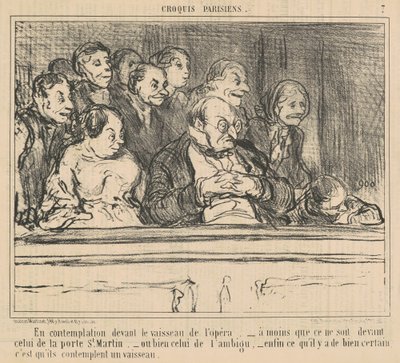 I kontemplasjon foran operaskipet av Honoré Daumier