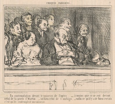 I kontemplasjon foran operaskipet av Honoré Daumier