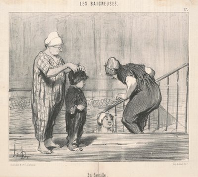 Med familie av Honoré Daumier