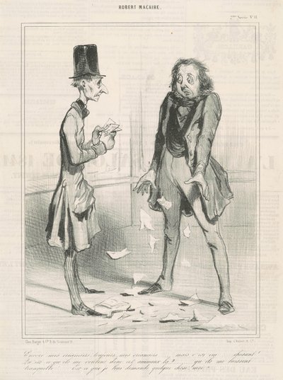 Fortsatt mine kreditorer, alltid... av Honoré Daumier