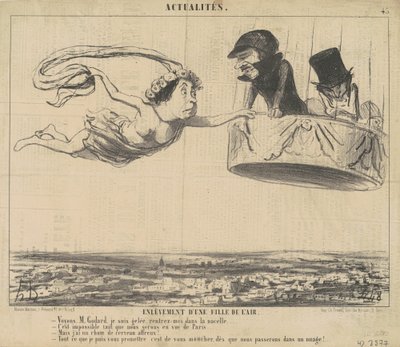 bortføring av en jente fra luften av Honoré Daumier
