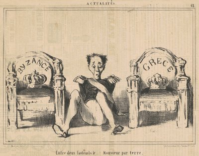 Mellom to lenestoler, herren på gulvet av Honoré Daumier