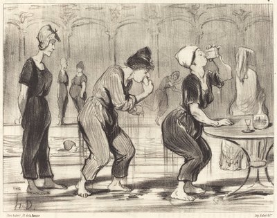 Mellom to dykk av Honoré Daumier