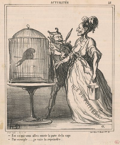 Skal du åpne burdøra... av Honoré Daumier