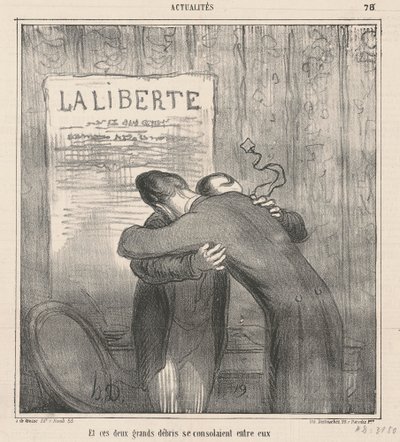 Og disse to store rusk trøstet hverandre av Honoré Daumier
