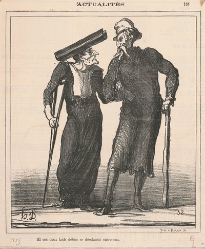 Og disse to stygge ruskene lå øde mellom dem av Honoré Daumier