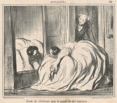 Ærbødighetsstudie for quadrillen til lanserne av Honoré Daumier
