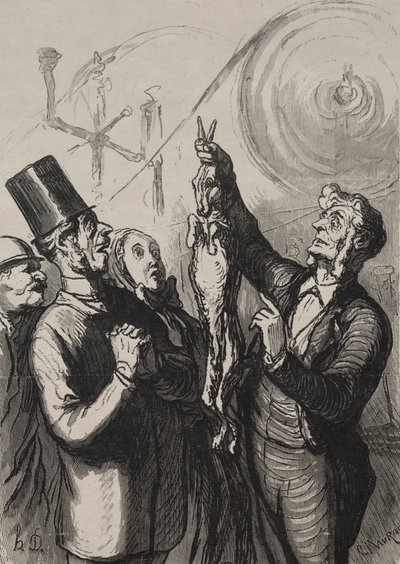Universell utstilling: om ti minutter har du en gibelotte og en lue av Honoré Daumier