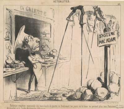 Irriterende situasjon for galette-kjøpmenn av Honoré Daumier