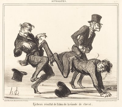 Uheldig resultat... hestekjøtt av Honoré Daumier