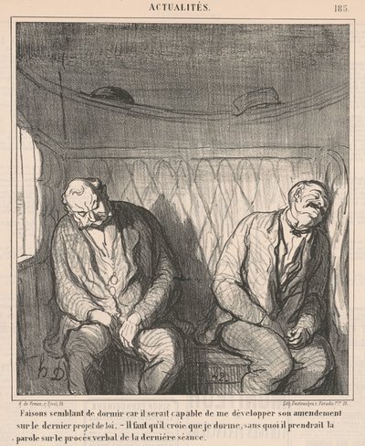 La oss late som vi sover... av Honoré Daumier