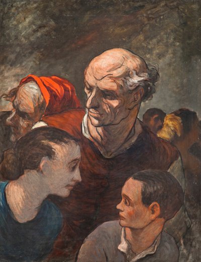 Familie På Barrikadene av Honoré Daumier