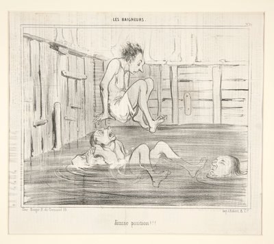 Feil posisjon!!! fra The Bathers av Honoré Daumier