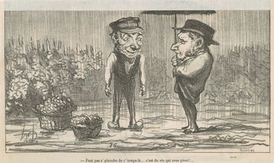 Ikke klag på dette været... av Honoré Daumier