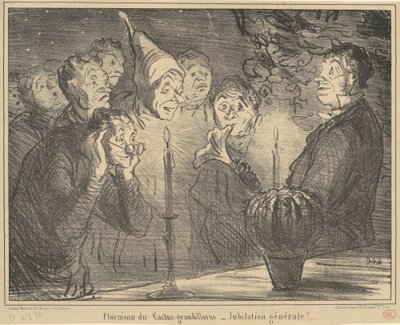 Blomstring av Cactus-grandiflorus... av Honoré Daumier