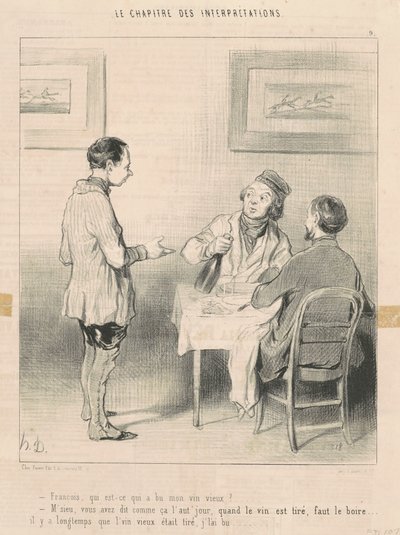 François, som drakk vinen min... av Honoré Daumier