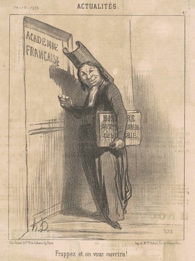Bank på og vi åpner for deg! av Honoré Daumier