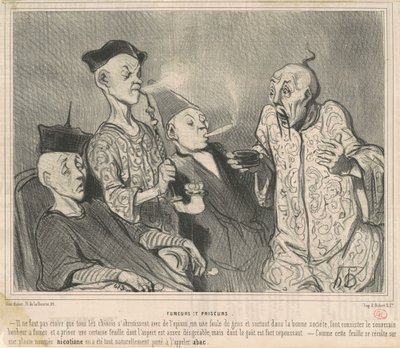 Røykere og snusere av Honoré Daumier