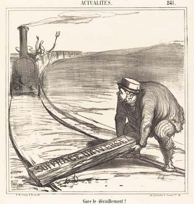 Stopp avsporingen! av Honoré Daumier