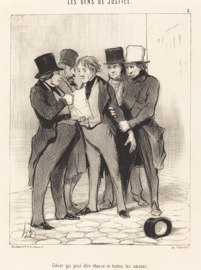 Vilt som kan jaktes på alle årstider av Honoré Daumier