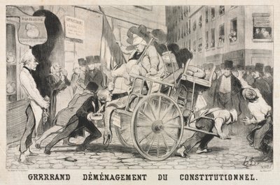 Stor fjerning av det konstitusjonelle etablissementet, 1846. av Honoré Daumier