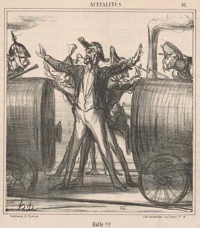 Stoppe!!! av Honoré Daumier
