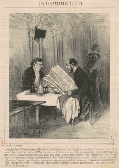 I går i rue Saint-Honoré ... en gammel mann av Honoré Daumier