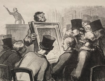 Hotel Bouillon: Bildeentusiaster. av Honoré Daumier