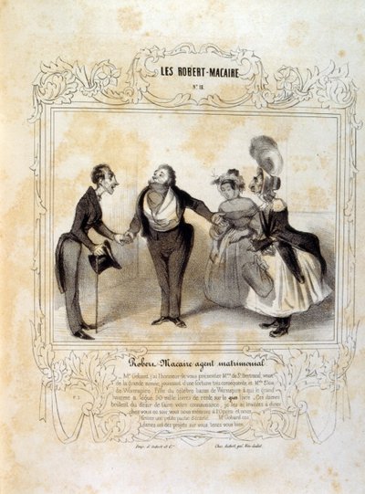 Ideer og legender Philipon under tittelen Les Cent og Robert Macaire av Honoré Daumier