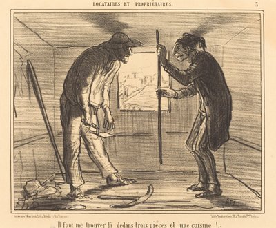 Du må finne meg... tre rom... av Honoré Daumier