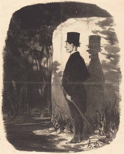 Det burde være unødvendig å si at jeg må krysse denne... skogen... av Honoré Daumier