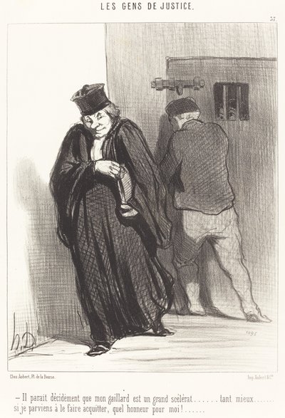 Det virker som om fyren min er en stor skurk... av Honoré Daumier