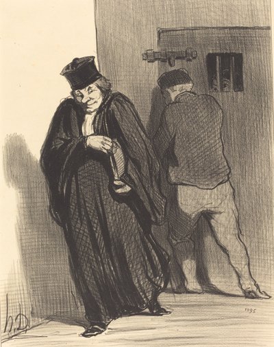 Det ser ut til at fyren min er en stor skurk... av Honoré Daumier