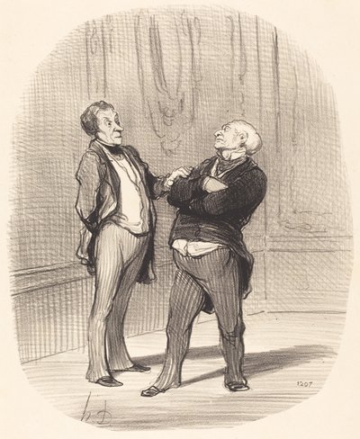 Det er en krig... husleiene vil... gå ned... av Honoré Daumier