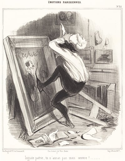 Utakknemlig fedreland, du vil ikke ha mitt arbeid!... av Honoré Daumier